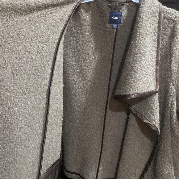 Gap Women’s Teddy Bear Sweater Cardigan Brown Jacket with pockets size XL Coat - Picture 4 of 7